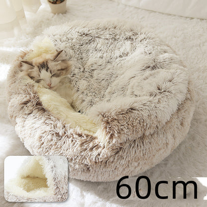 Lit pour chien et chat 2 en 1 – Doudou chaud et confortable pour l'hiver