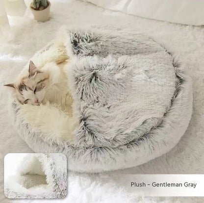 Lit pour chien et chat 2 en 1 – Doudou chaud et confortable pour l'hiver