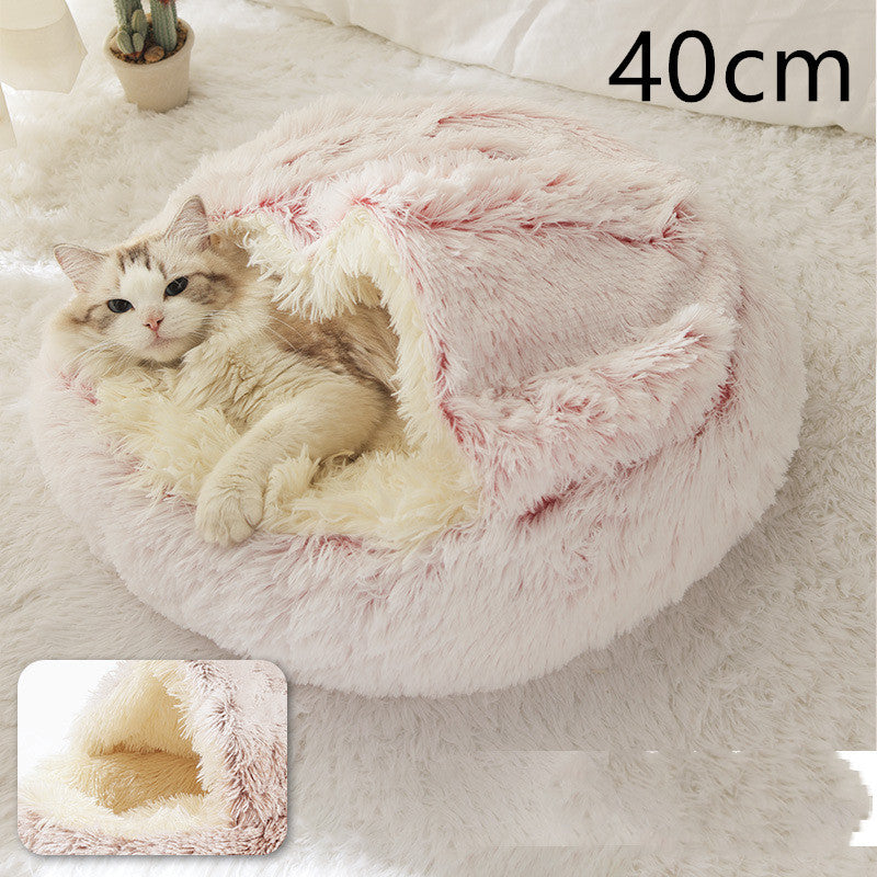 Lit pour chien et chat 2 en 1 – Doudou chaud et confortable pour l'hiver