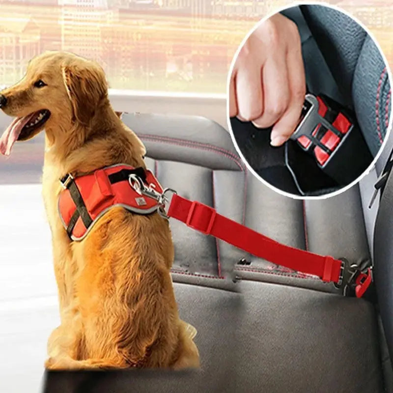 Ceinture de Sécurité Ajustable pour Chien/Chat en Voiture