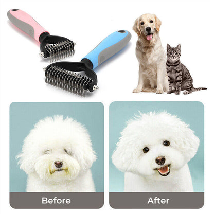 Brosse de Toilettage Double Face pour Chien et Chat