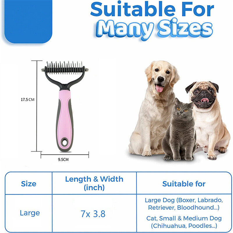 Brosse de Toilettage Double Face pour Chien et Chat