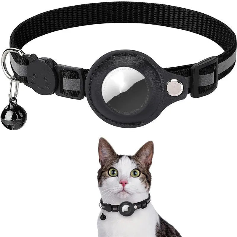 Collier Réfléchissant avec Porte Airtag – Sécurité et Technologie pour Animaux de Compagnies