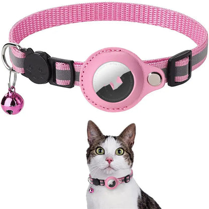 Collier Réfléchissant avec Porte Airtag – Sécurité et Technologie pour Animaux de Compagnies