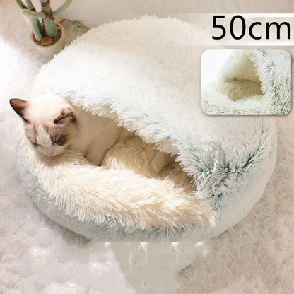 Lit pour chien et chat 2 en 1 – Doudou chaud et confortable pour l'hiver