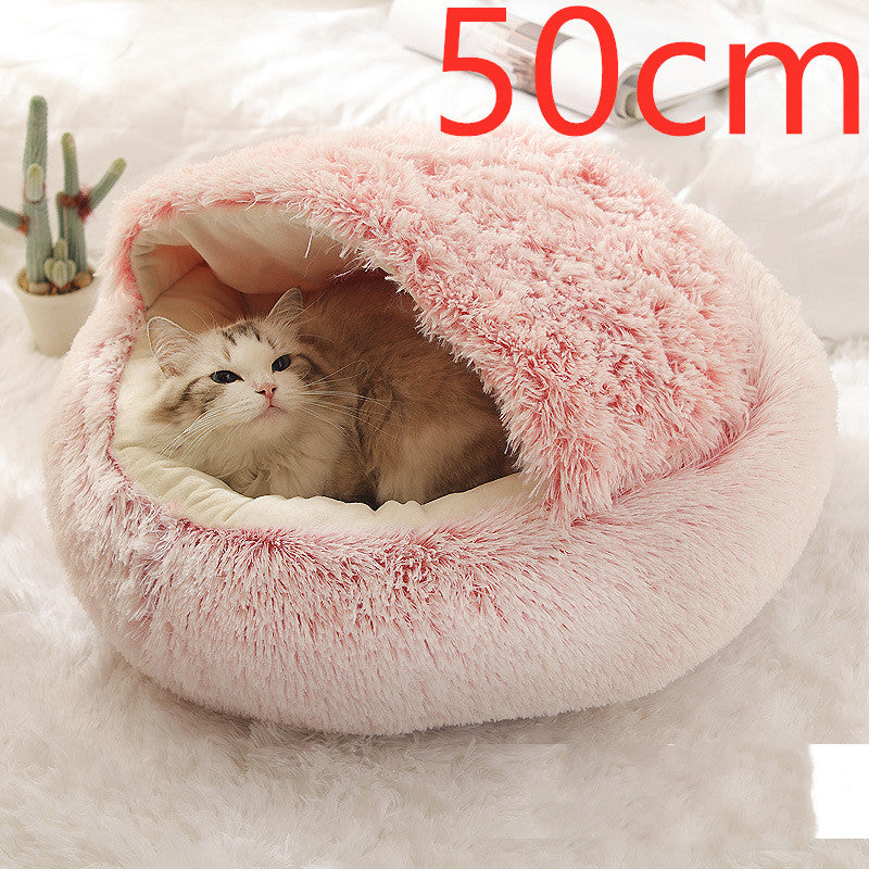 Lit pour chien et chat 2 en 1 – Doudou chaud et confortable pour l'hiver