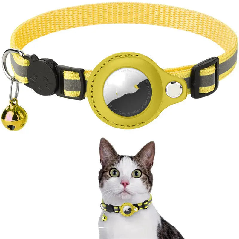 Collier Réfléchissant avec Porte Airtag – Sécurité et Technologie pour Animaux de Compagnies