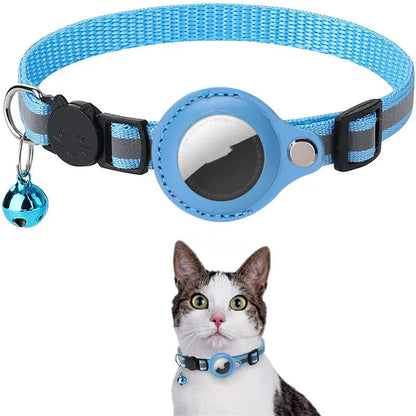 Collier Réfléchissant avec Porte Airtag – Sécurité et Technologie pour Animaux de Compagnies