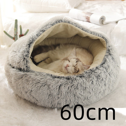 Lit pour chien et chat 2 en 1 – Doudou chaud et confortable pour l'hiver